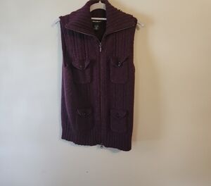 Eddie Bauer Deep Purple Knit Vest
